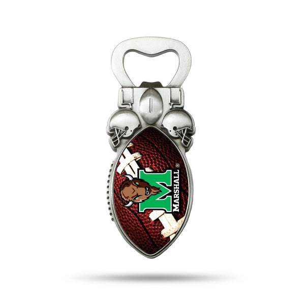 Wholesale NCAA Marshall Thundering Herd Magnetic Bottle Opener, Stainless Steel, Strong Magnet to Display on Fridge By Rico Industries