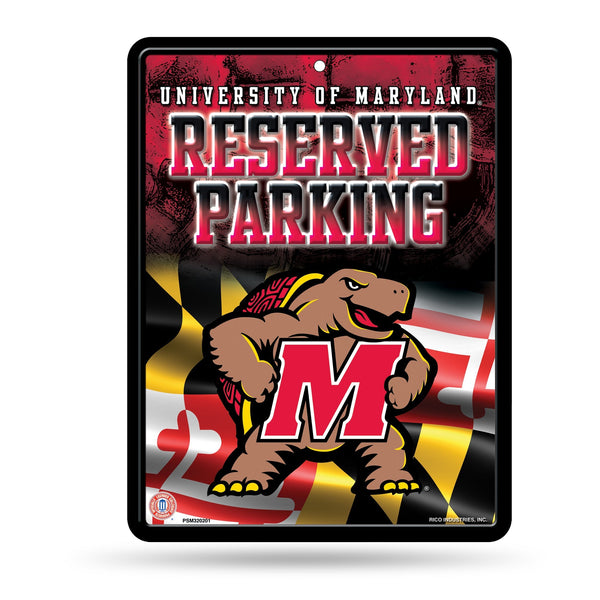 Wholesale NCAA Maryland Terrapins 8.5" x 11" Metal Parking Sign - Great for Man Cave, Bed Room, Office, Home Décor By Rico Industries