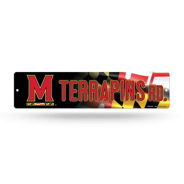 Wholesale NCAA Maryland Terrapins Plastic 4" x 16" Street Sign By Rico Industries