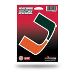 Wholesale NCAA Miami Hurricanes 5" x 7" Vinyl Die-Cut Decal - Car/Truck/Home Accessory By Rico Industries