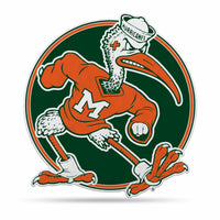 Wholesale NCAA Miami Hurricanes Classic Mascot Shape Cut Pennant - Home and Living Room Décor - Soft Felt EZ to Hang By Rico Industries
