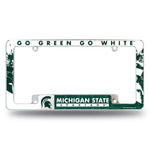 Wholesale NCAA Michigan State Spartans 12" x 6" Chrome All Over Automotive License Plate Frame for Car/Truck/SUV By Rico Industries