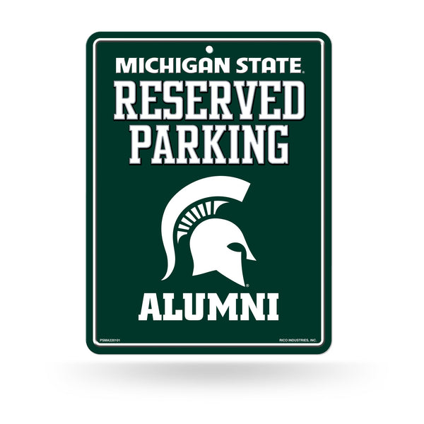 Wholesale NCAA Michigan State Spartans 8.5" x 11" Metal Alumni Parking Sign - Great for Man Cave, Bed Room, Office, Home Décor By Rico Industries