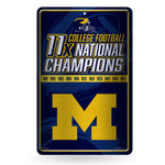 Wholesale NCAA Michigan Wolverines 11" x 17" Large Metal Home Décor Sign By Rico Industries