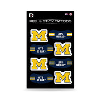 Wholesale NCAA Michigan Wolverines Peel & Stick Temporary Tattoos - Eye Black - Game Day Approved! By Rico Industries