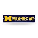 Wholesale NCAA Michigan Wolverines Plastic 4" x 16" Street Sign By Rico Industries