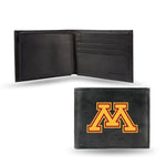 Wholesale NCAA Minnesota Golden Gophers Embroidered Genuine Leather Billfold Wallet 3.25" x 4.25" - Slim By Rico Industries