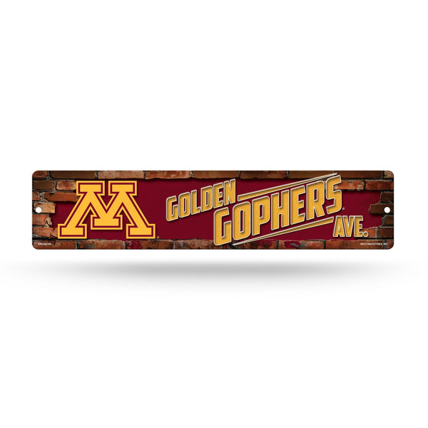 Wholesale NCAA Minnesota Golden Gophers Plastic 4" x 16" Street Sign By Rico Industries