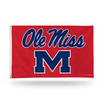 Wholesale NCAA Mississippi Rebels 3' x 5' Classic Banner Flag - Single Sided - Indoor or Outdoor - Home Décor By Rico Industries