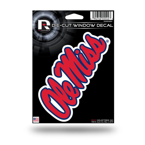 Wholesale NCAA Mississippi Rebels 5" x 7" Vinyl Die-Cut Decal - Car/Truck/Home Accessory By Rico Industries