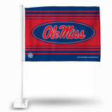 Wholesale NCAA Mississippi Rebels Double Sided Car Flag - 16" x 19" - Strong Pole that Hooks Onto Car/Truck/Automobile By Rico Industries