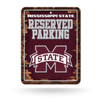 Wholesale NCAA Mississippi State Bulldogs 8.5" x 11" Metal Parking Sign - Great for Man Cave, Bed Room, Office, Home Décor By Rico Industries