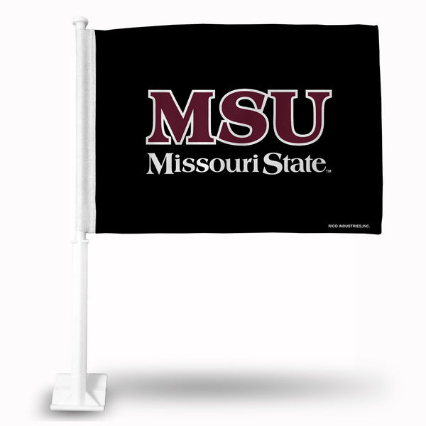 Wholesale NCAA Missouri State Bears Double Sided Car Flag - 16" x 19" - Strong Pole that Hooks Onto Car/Truck/Automobile By Rico Industries