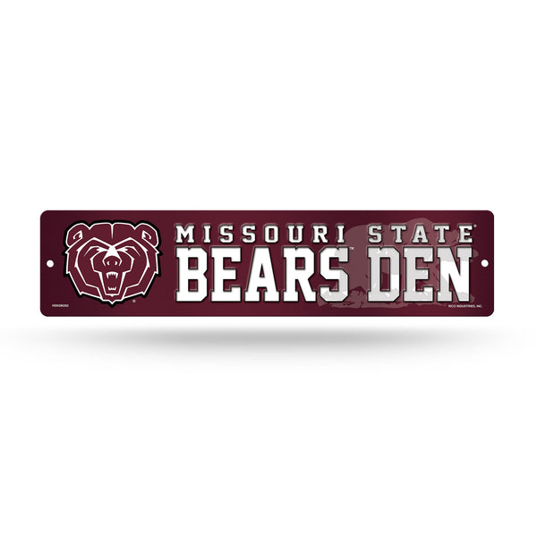 Wholesale NCAA Missouri State Bears Plastic 4" x 16" Street Sign By Rico Industries