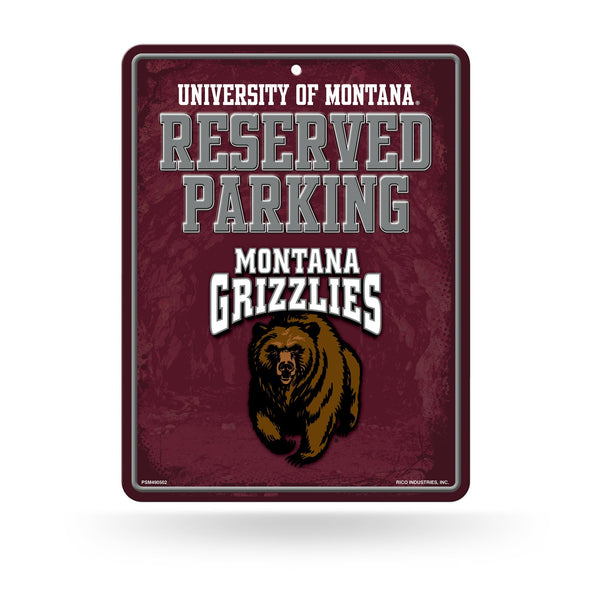 Wholesale NCAA Montana Grizzlies 8.5" x 11" Metal Parking Sign - Great for Man Cave, Bed Room, Office, Home Décor By Rico Industries