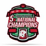 Wholesale NCAA Nebraska Cornhuskers Multi Time Championship Shape Cut Pennant - Home and Living Room Décor - Soft Felt EZ to Hang By Rico Industries