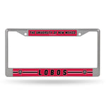 Wholesale NCAA New Mexico Lobos 12" x 6" Silver Chrome Car/Truck/SUV Auto Accessory By Rico Industries