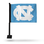 Wholesale NCAA North Carolina Tar Heels Double Sided Car Flag - 16" x 19" - Strong Black Pole that Hooks Onto Car/Truck/Automobile By Rico Industries