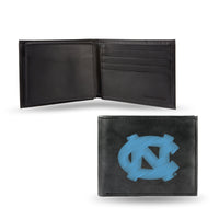 Wholesale NCAA North Carolina Tar Heels Embroidered Genuine Leather Billfold Wallet 3.25" x 4.25" - Slim By Rico Industries