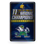 Wholesale NCAA Notre Dame Fighting Irish 11" x 17" Large Metal Home Décor Sign By Rico Industries