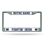 Wholesale NCAA Notre Dame Fighting Irish 12" x 6" Silver Chrome Car/Truck/SUV Auto Accessory By Rico Industries