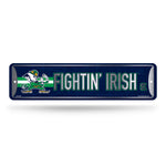 Wholesale NCAA Notre Dame Fighting Irish Metal Street Sign 4" x 15" Home Décor - Bedroom - Office - Man Cave By Rico Industries