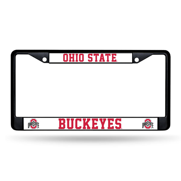 Wholesale NCAA Ohio State Buckeyes 12" x 6" Black Metal Car/Truck Frame Automobile Accessory By Rico Industries