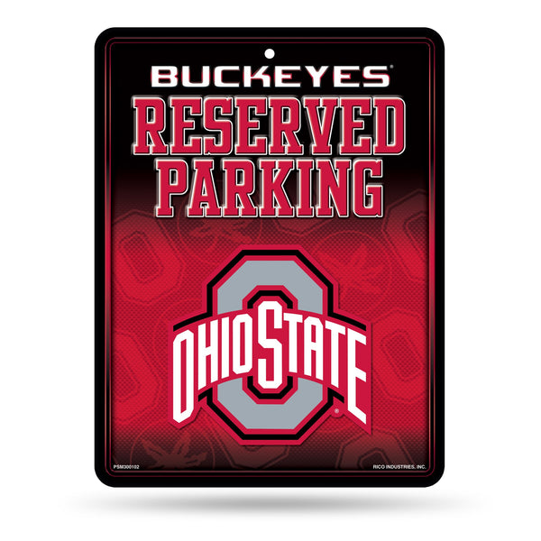 Wholesale NCAA Ohio State Buckeyes 8.5" x 11" Metal Parking Sign - Great for Man Cave, Bed Room, Office, Home Décor By Rico Industries