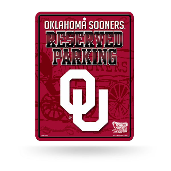 Wholesale NCAA Oklahoma Sooners 8.5" x 11" Metal Parking Sign - Great for Man Cave, Bed Room, Office, Home Décor By Rico Industries