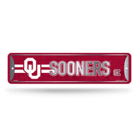 Wholesale NCAA Oklahoma Sooners Metal Street Sign 4" x 15" Home Décor - Bedroom - Office - Man Cave By Rico Industries