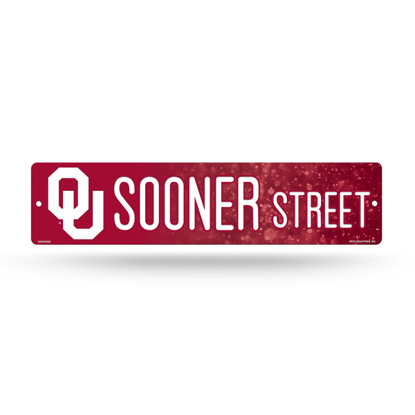 Wholesale NCAA Oklahoma Sooners Plastic 4" x 16" Street Sign By Rico Industries