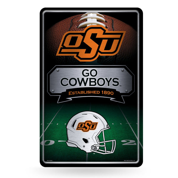 Wholesale NCAA Oklahoma State Cowboys 11" x 17" Large Metal Home Décor Sign By Rico Industries