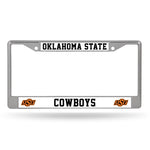 Wholesale NCAA Oklahoma State Cowboys 12" x 6" Silver Chrome Car/Truck/SUV Auto Accessory By Rico Industries