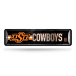 Wholesale NCAA Oklahoma State Cowboys Metal Street Sign 4" x 15" Home Décor - Bedroom - Office - Man Cave By Rico Industries