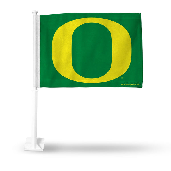 Wholesale NCAA Oregon Ducks Double Sided Car Flag - 16" x 19" - Strong Pole that Hooks Onto Car/Truck/Automobile By Rico Industries