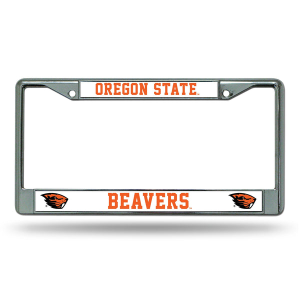 Wholesale NCAA Oregon State Beavers 12" x 6" Silver Chrome Car/Truck/SUV Auto Accessory By Rico Industries