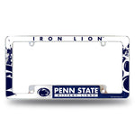 Wholesale NCAA Penn State Nittany Lions 12" x 6" Chrome All Over Automotive License Plate Frame for Car/Truck/SUV By Rico Industries