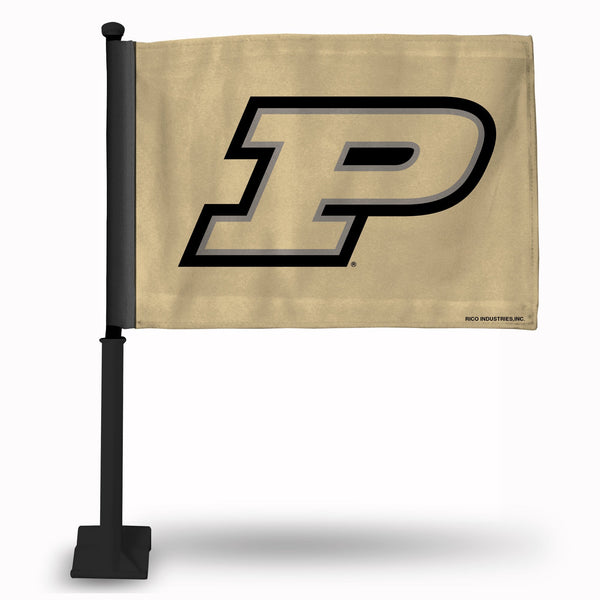 Wholesale NCAA Purdue Boilermakers Double Sided Car Flag - 16" x 19" - Strong Black Pole that Hooks Onto Car/Truck/Automobile By Rico Industries