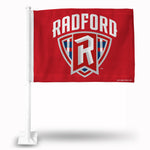 Wholesale NCAA Radford Highlanders Double Sided Car Flag - 16" x 19" - Strong Pole that Hooks Onto Car/Truck/Automobile By Rico Industries