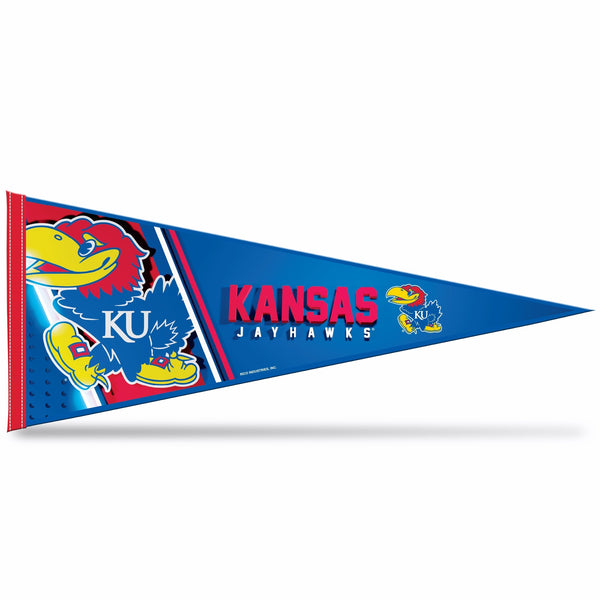 Wholesale NCAA Rico Industries Kansas Jayhawks 12" x 30" Soft Felt Pennant - EZ to Hang