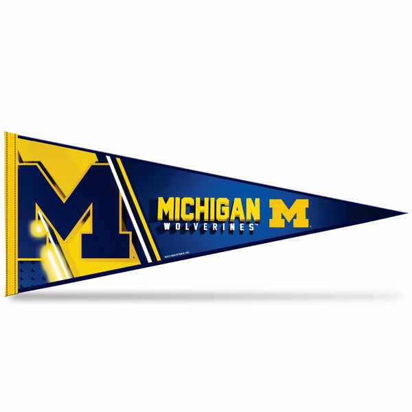 Wholesale NCAA Rico Industries Michigan Wolverines 12" x 30" Soft Felt Pennant - EZ to Hang