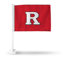 Wholesale NCAA Rutgers Scarlet Knights Double Sided Car Flag - 16" x 19" - Strong Pole that Hooks Onto Car/Truck/Automobile By Rico Industries