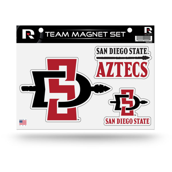Wholesale NCAA San Diego State Aztecs Team Magnet Set 8.5" x 11" - Home Décor - Regrigerator, Office, Kitchen By Rico Industries