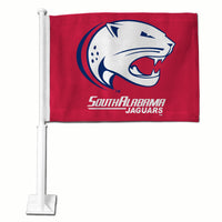 Wholesale NCAA South Alabama Jaguars Double Sided Car Flag - 16" x 19" - Strong Pole that Hooks Onto Car/Truck/Automobile By Rico Industries