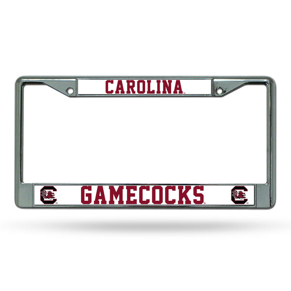 Wholesale NCAA South Carolina Gamecocks 12" x 6" Silver Chrome Car/Truck/SUV Auto Accessory By Rico Industries