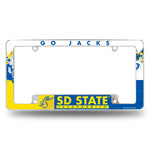 Wholesale NCAA South Dakota State Jackrabbits 12" x 6" Chrome All Over Automotive License Plate Frame for Car/Truck/SUV By Rico Industries