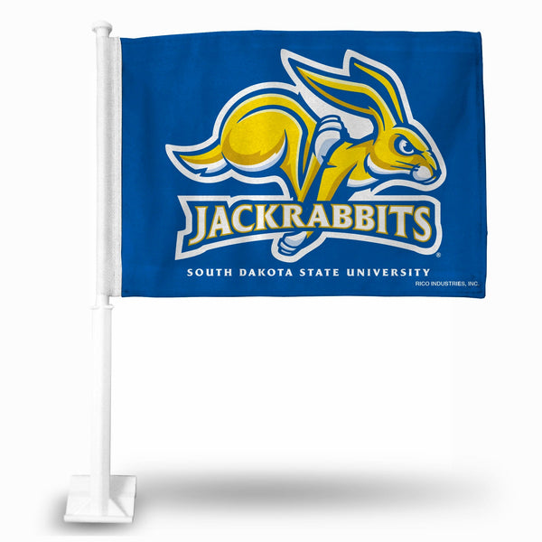 Wholesale NCAA South Dakota State Jackrabbits Double Sided Car Flag - 16" x 19" - Strong Pole that Hooks Onto Car/Truck/Automobile By Rico Industries