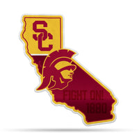 Wholesale NCAA Southern California Trojans Classic State Shape Cut Pennant - Home and Living Room Décor - Soft Felt EZ to Hang By Rico Industries