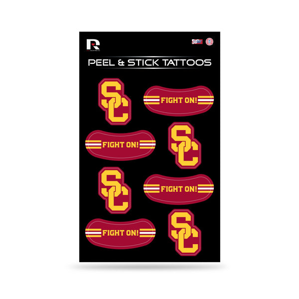 Wholesale NCAA Southern California Trojans Peel & Stick Temporary Tattoos - Eye Black - Game Day Approved! By Rico Industries