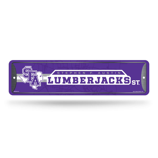 Wholesale NCAA Stephen F. Austin Lumberjacks Metal Street Sign 4" x 15" Home Décor - Bedroom - Office - Man Cave By Rico Industries